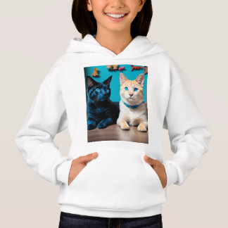 Niedliche und liebliche Hunde und Katzen. Hoodie