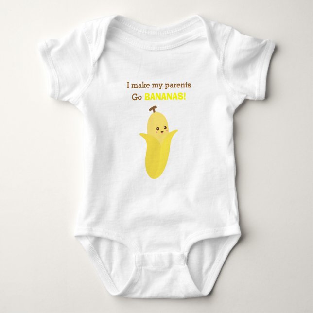 Niedliche und lustige Banane, für Babys Baby Strampler (Vorderseite)
