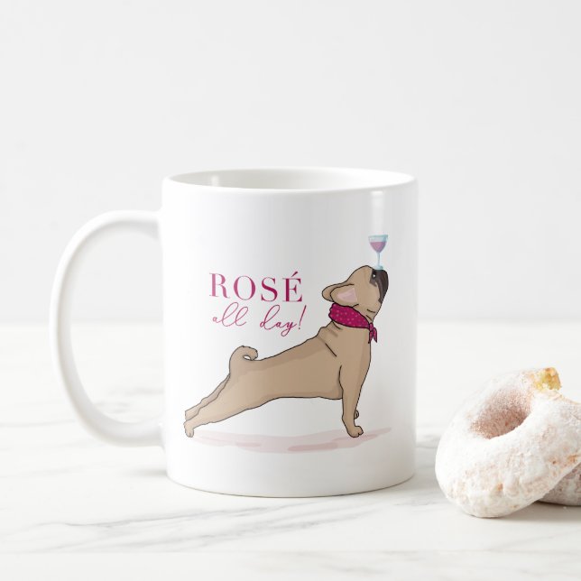 Niedliche und lustige französische kaffeetasse (Mit Donut)