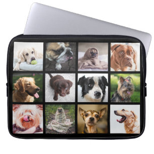 Niedliche und lustige Hunde Foto Collage Laptop-Är Laptopschutzhülle