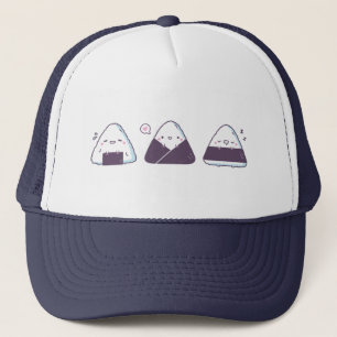 Niedliche und lustige japanische Onigiri Doodle Truckerkappe