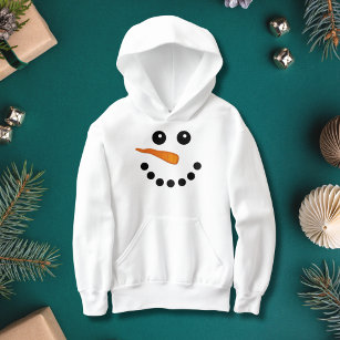 Niedliche und lustige Kinder Snowman Face Festival Hoodie