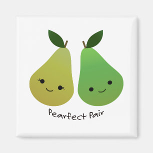 Niedliche und lustige Pearfect Pair Birnen Magnet