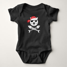Niedliche und lustige Piratenkatze Baby Strampler