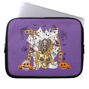 Niedliche und lustige Spooky-böse Katzen Laptopschutzhülle