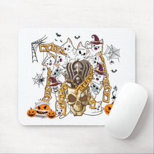 Niedliche und lustige Spooky-böse Katzen Mousepad