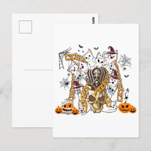 Niedliche und lustige Spooky-böse Katzen Postkarte