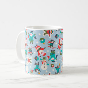 Niedliche und lustige Weihnachtsditsy Kaffeetasse