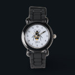 Niedliche und moderne Hummelkinder Armbanduhr<br><div class="desc">Diese niedliche und moderne Kinderuhr besticht durch einen zauberhaften Cartoon mit gelben Hummeln und kann mit Ihrem Mädchennamen personalisiert werden. Mit klaren,  leicht lesbaren Zahlen ist diese "erste" Uhr ideal für Kinder oder Kleinkinder,  die gerade erst mit dem Lernen beginnen. Das perfekte Bienendesign für Ihre Kleinen!</div>