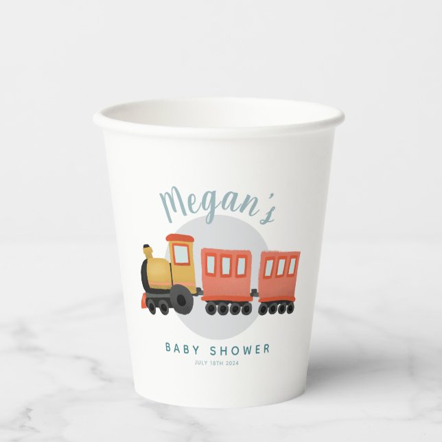 Niedliche und moderne Travel Travel Baby Dusche Pappbecher (Vorderseite)