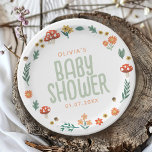 Niedliche und rustikale Waldlandschafts-Kinderdusc Pappteller<br><div class="desc">Diese niedliche und rustikale Babydusche lädt mit hübschen Holzbildern,  Pilzen,  Eichen,  Grünpflanzen und Blume ein. Sie bietet Platz für einen Namen und das Datum Ihrer Babydusche-Feier. Die perfekte Märchenlandschaft für Ihre Babydusche!</div>