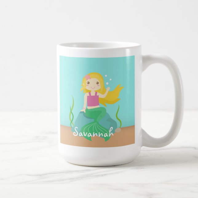 Niedliche und schöne Meerjungfrau für unter das Kaffeetasse (Rechts)