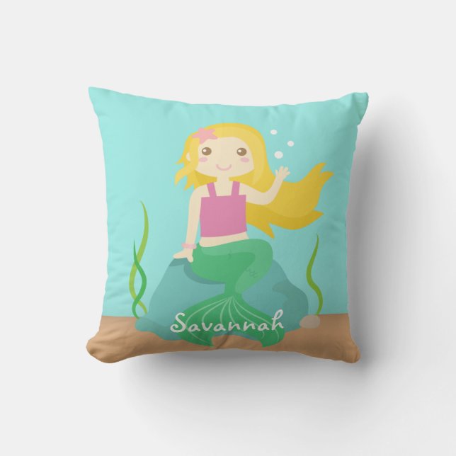 Niedliche und schöne Meerjungfrau für unter das Kissen (Vorderseite)