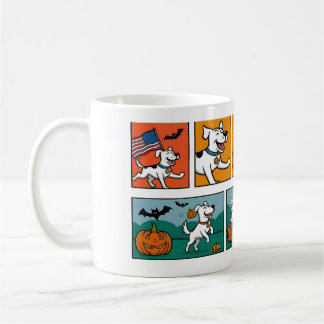 Niedliche und sonnige Halloween-Tasse mit Geistern Kaffeetasse