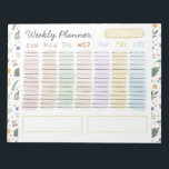 Niedliche und spielerische Blumenpastete Notizblock<br><div class="desc">Holen Sie sich dieses niedliche wöchentliche Planer Notizblock in Pastellfarben und spielerische Drehbuch von Tagen mit leuchtend blumigen Mustern als Hintergrund. Perfekt als Geschenk für Freunde, Kinder, Liebende und Kollegen.</div>