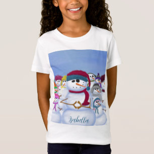 Niedliche und Whimsikschneemänner T-Shirt