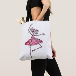 Niedliche und Whimsiktanzkatze Tasche