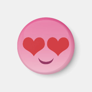 Niedliche und winzige Herzaugen, rosa Emoji Magnet