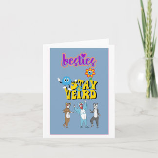 Niedliche und zauberhafte Bestien Funny Galentine' Karte