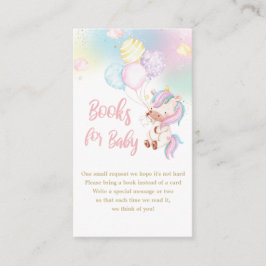 Niedliche Unicorn Baby Girl Duschbücher für Baby Begleitkarte