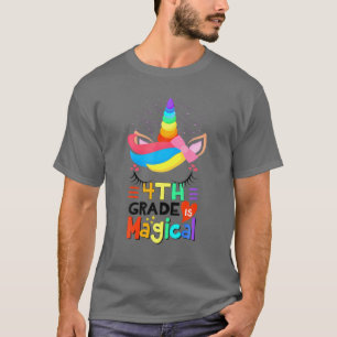 Niedliche Unicorn der vierten Klasse 4 T-Shirt