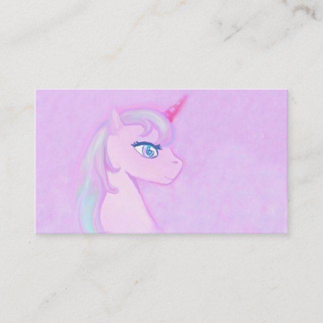 niedliche Unicorn Geschäfts-Karte Visitenkarte (Vorderseite)