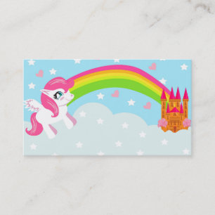 niedliche Unicorn Geschäfts-Karte Visitenkarte