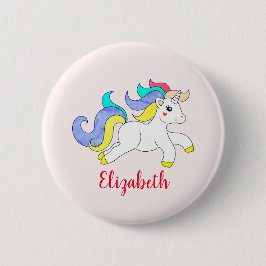 Niedliche Unicorn-Illustration Benutzerdefinierte  Button
