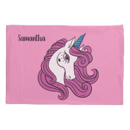 Niedliche Unicorn-Name- u. -farbkissenbezüge Kissenbezug
