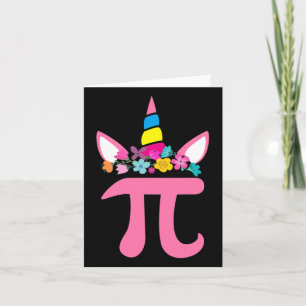 Niedliche Unicorn Pi Math Pun Pi Day Mathematik Wi Karte