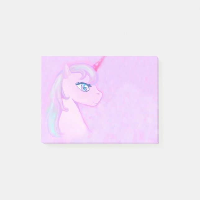 niedliche Unicorn Post-Itanmerkungen Post-it Klebezettel (Vorderseite)