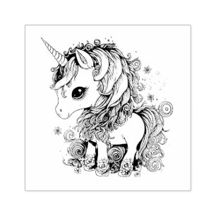 NIEDLICHE UNICORN RUBBER-BRIEFMARKE GUMMISTEMPEL