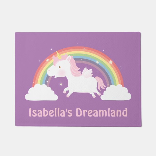 Niedliche Unicorn-und Fußmatte (Vorderseite)