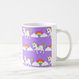 Niedliche Unicorn-und Regenbogen-Tasse Kaffeetasse