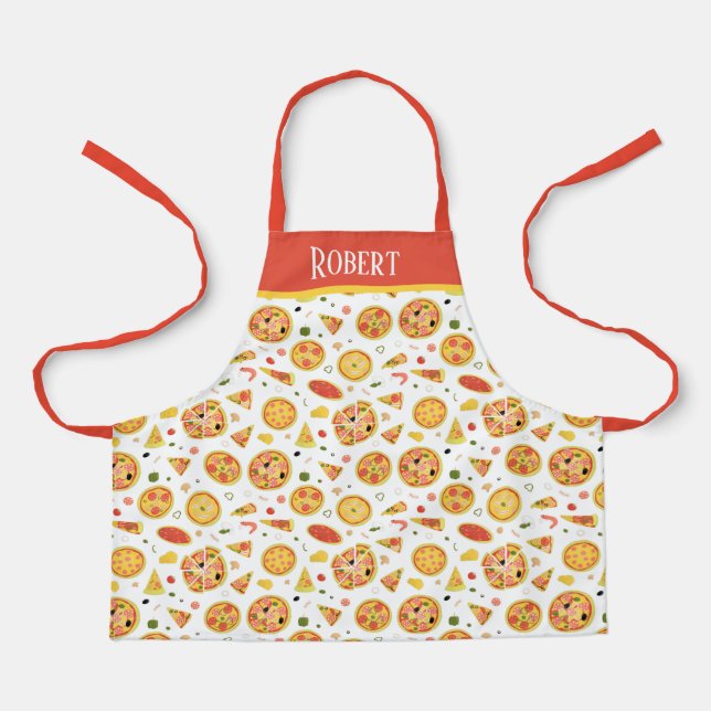 niedliche Unisex-Kids backen Pizza Schürze (Vorderseite)