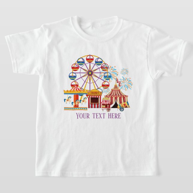 niedliche Unisex-Kinder fügen Textzirkus hinzu T-Shirt (Ablage )