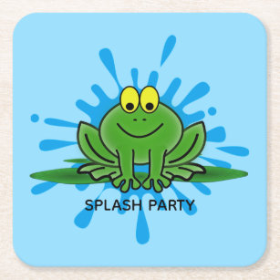 Niedliche Untersetzer von Green Frosch Splash Desi