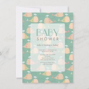 Niedliche Unterwasser-Babydusche Einladung