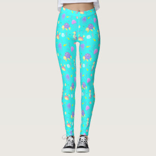 Niedliche Unterwasser-Weltpapierplatte Leggings
