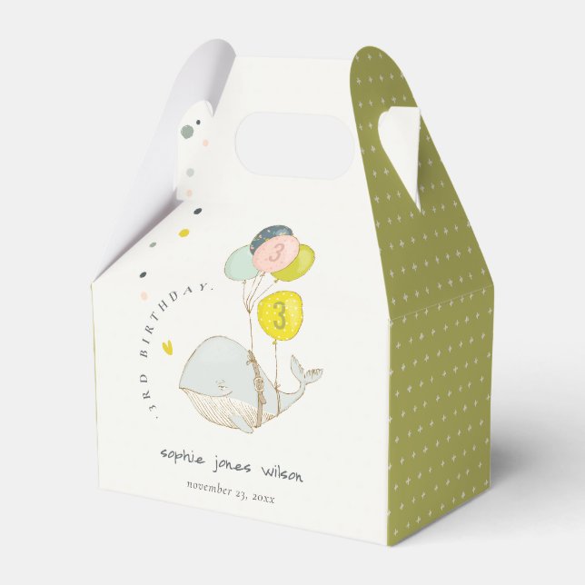 Niedliche Unterwasserballon Herzwale Kindergeburts Geschenkschachtel (Vorderseite)