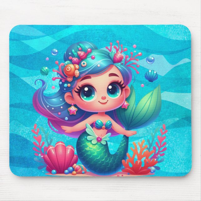 Niedliche Unterwassermedaille Mousepad (Vorne)
