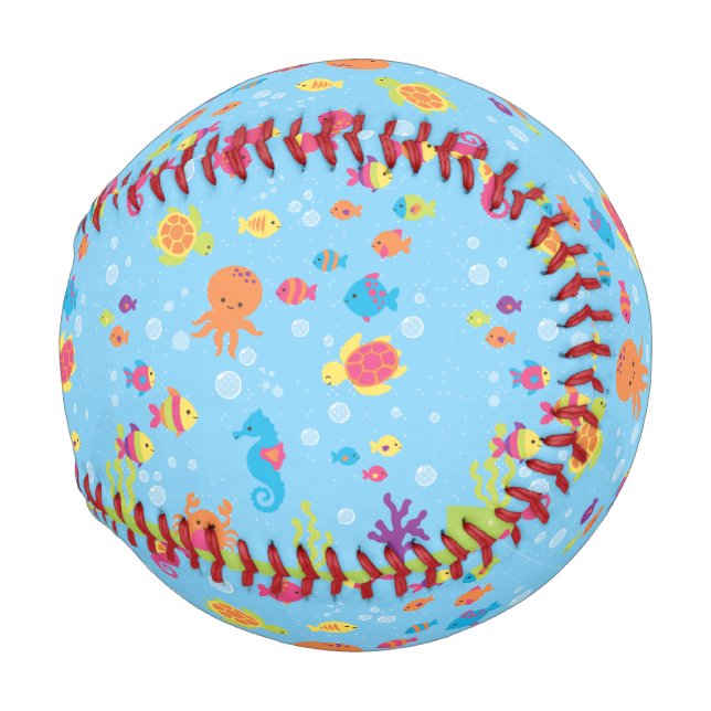 Niedliche Unterwasserwelt Baseball (Rückseite Links)
