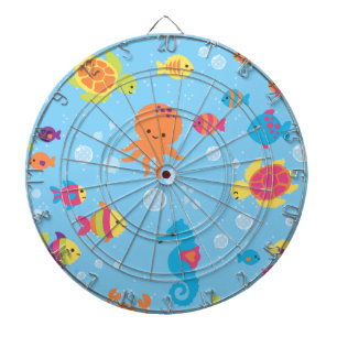Niedliche Unterwasserwelt Dartscheibe