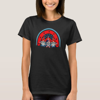 Niedliche US-amerikanische Flagge 4. Juli Regenbog T-Shirt