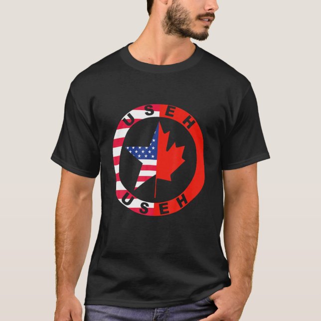 Niedliche US EH Canada Day American Canadian Flag  T-Shirt (Vorderseite)