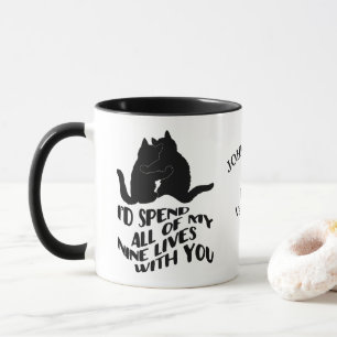 Niedliche Valentine-Kätzchen individuelle Tasse
