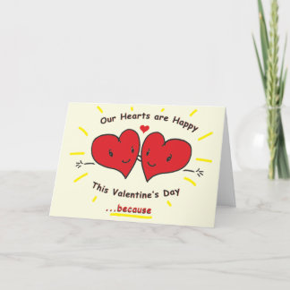 Niedliche Valentinerkarte für Freunde Feiertagskarte
