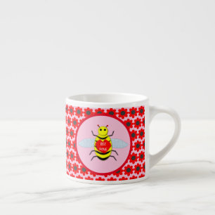 Niedliche Valentinstag-Biene Espressotasse