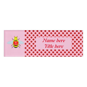 Niedliche Valentinstag-Biene Namenschild