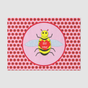 Niedliche Valentinstag-Biene Seidenpapier
